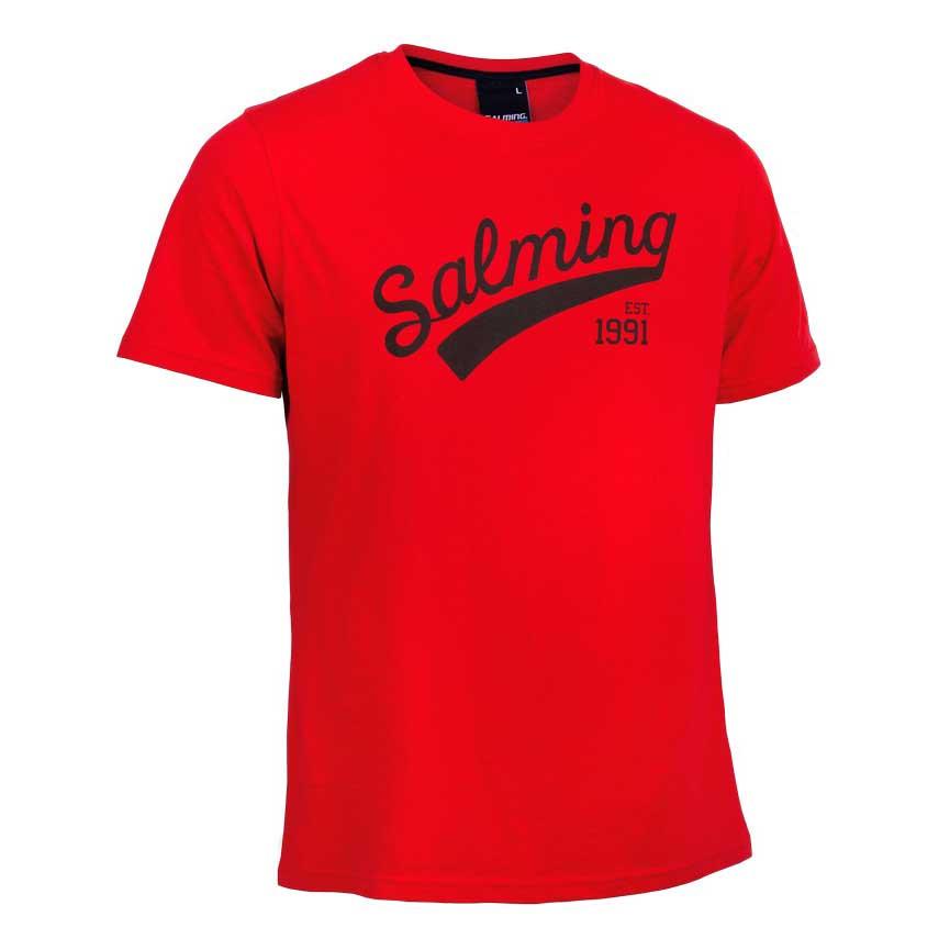 salming logo short sleeve t-shirt rouge 8 years garçon