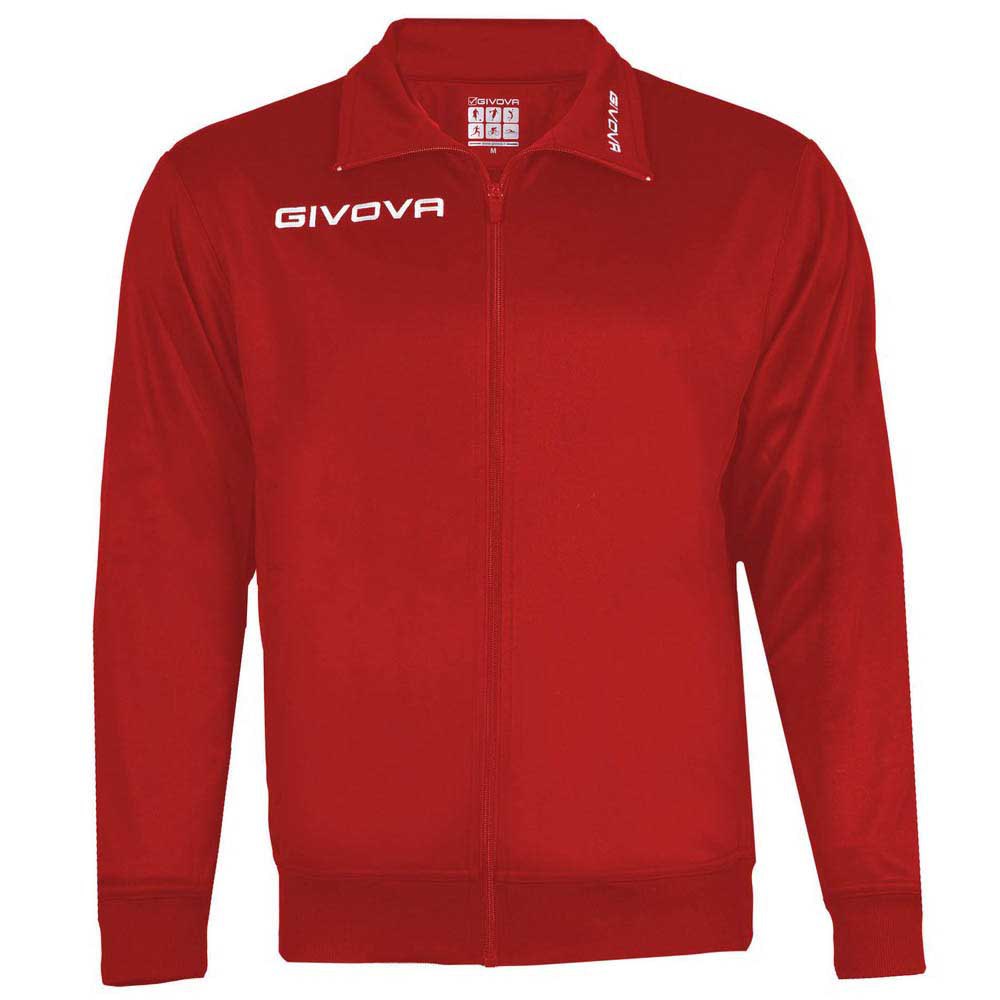 givova mono 500 full zip sweatshirt rouge 5 years garçon