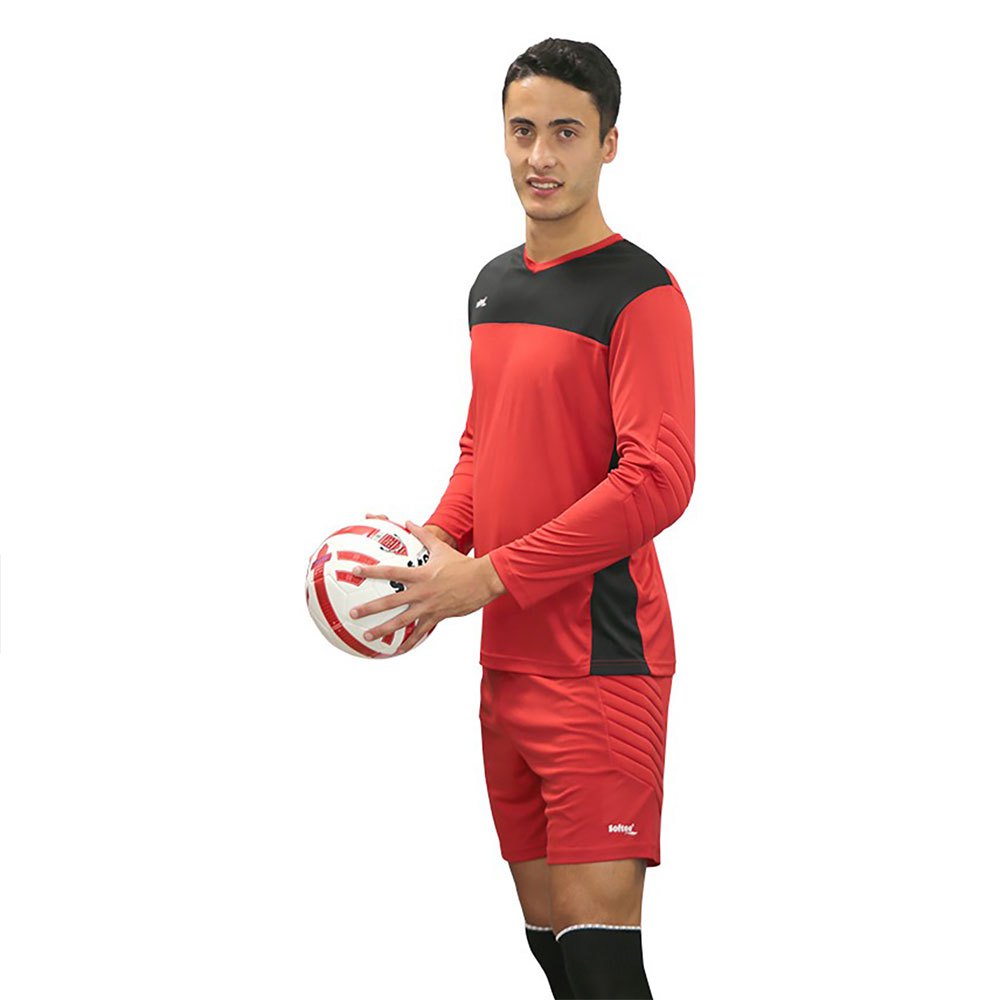 softee full long sleeve goalkeeper t-shirt rouge xl homme