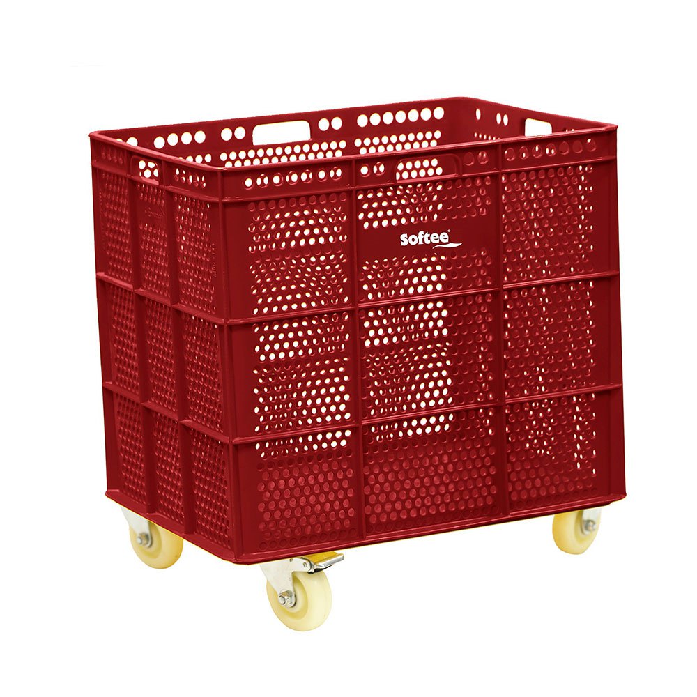 softee pu basket with wheels argenté 47.5x53.5x62 cm
