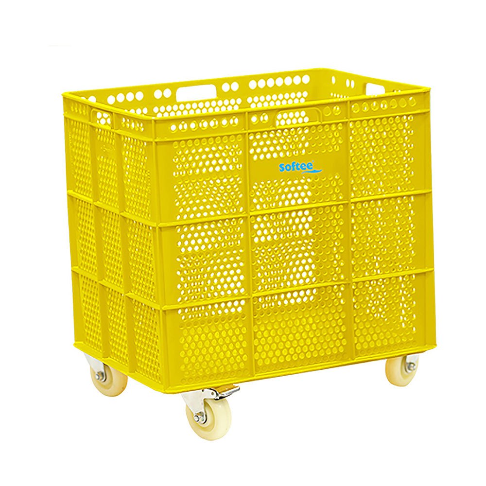 softee pu basket with wheels jaune 47.5x53.5x62 cm