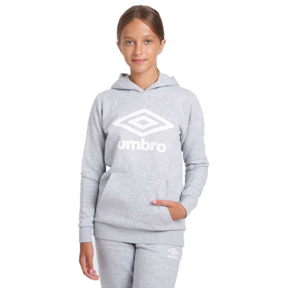 umbro fleece large logo oh hoodie gris 8 years garçon