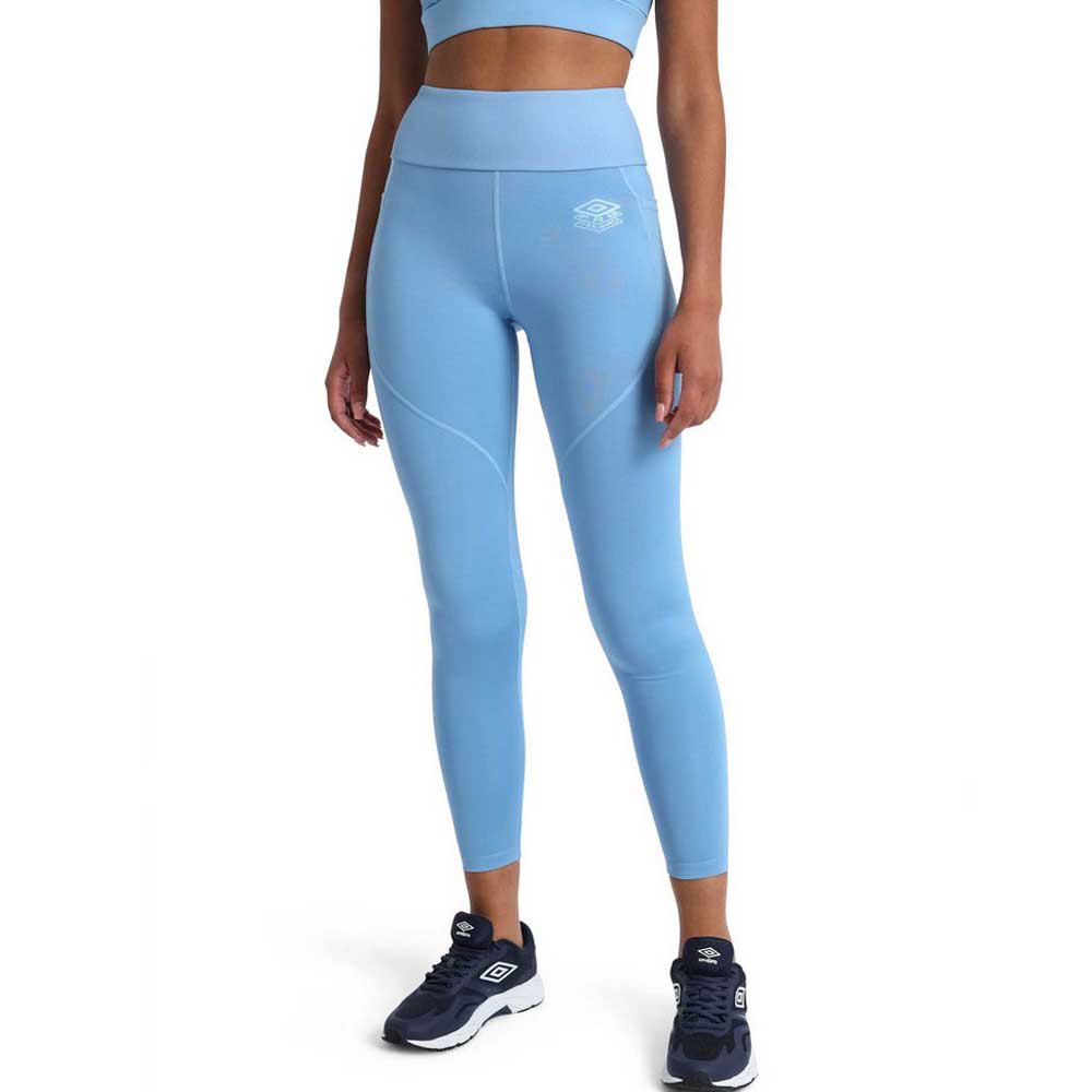 umbro pro training leggings 7/8 bleu xs femme