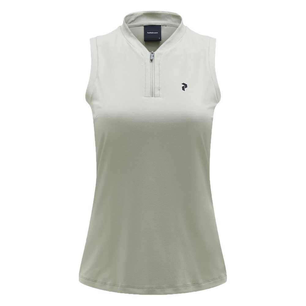 peak performance turf zip sleeveless t-shirt blanc s femme