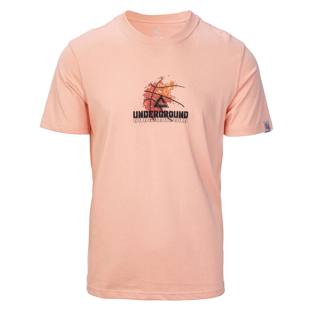 peak f6222091 short sleeve t-shirt orange s homme
