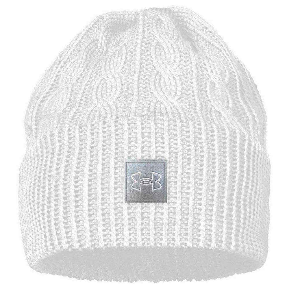 under armour halftime cable knit beanie blanc  femme