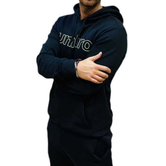 umbro linear logo graphic hoodie noir s homme
