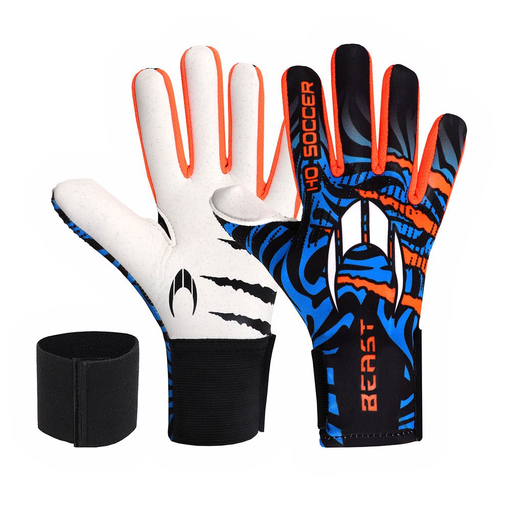 ho soccer beast plus goalkeeper gloves bleu 7 1/2