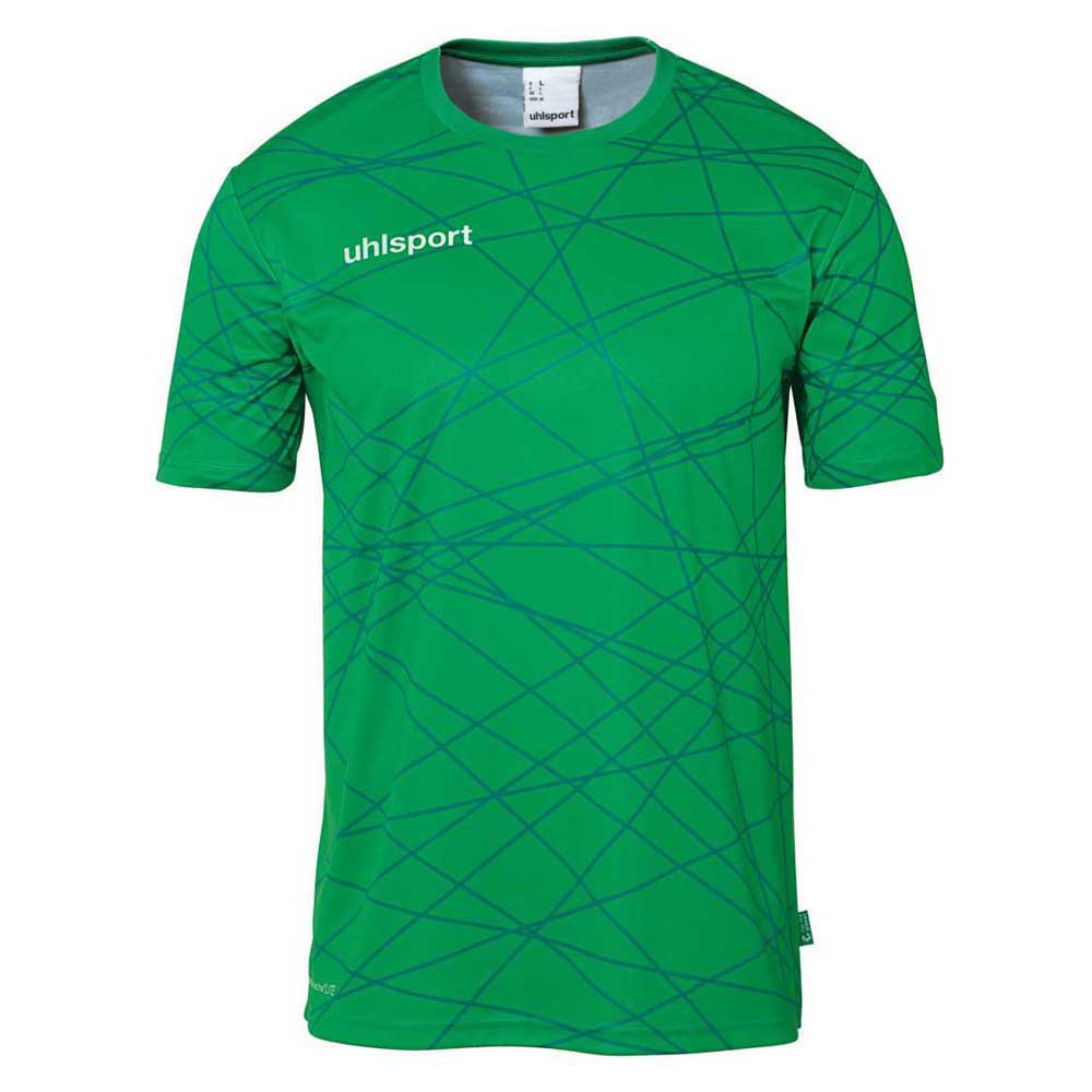 uhlsport prediction short sleeve t-shirt vert s homme