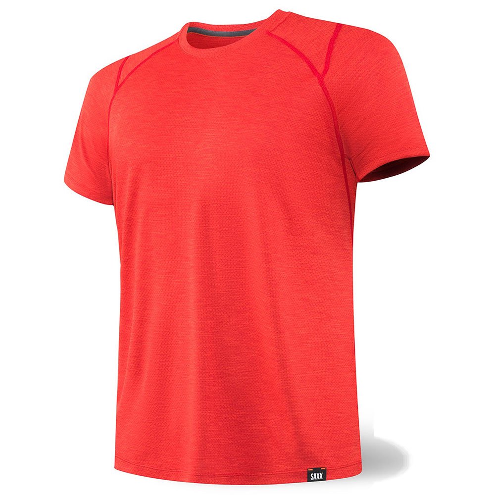 saxx underwear aerator short sleeve t-shirt rouge xl homme