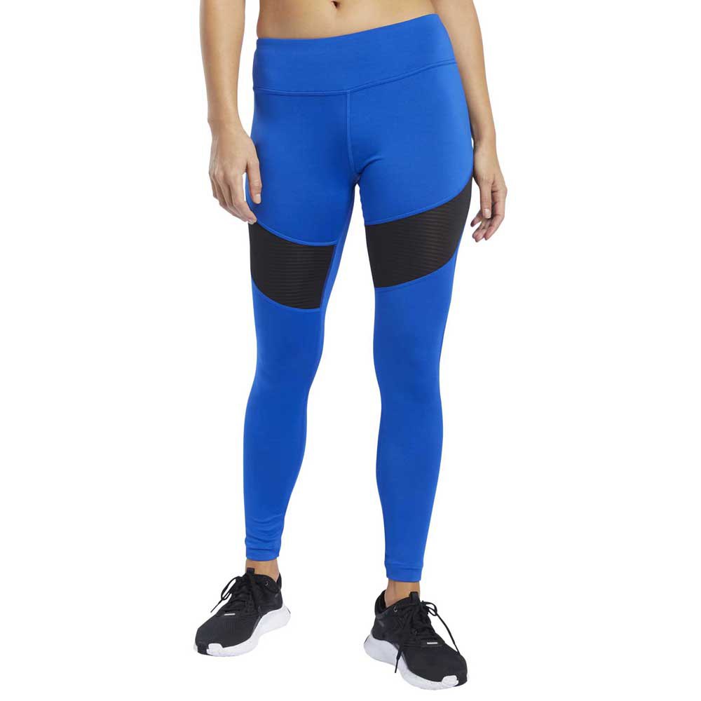 reebok workout ready mesh tight bleu s / regular femme