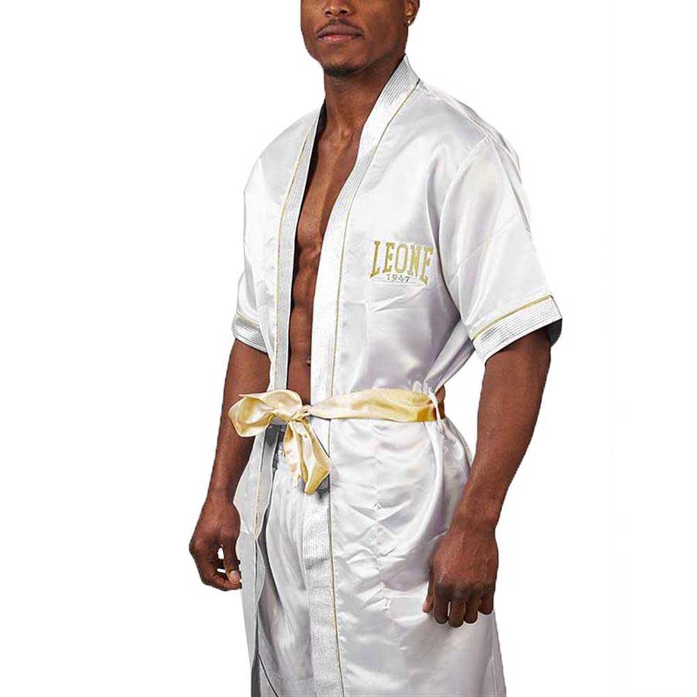leone1947 premium boxing gown blanc s-m homme