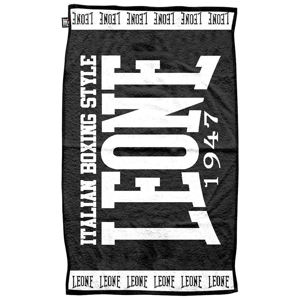 leone1947 ring terry towel noir 88 x 52 cm