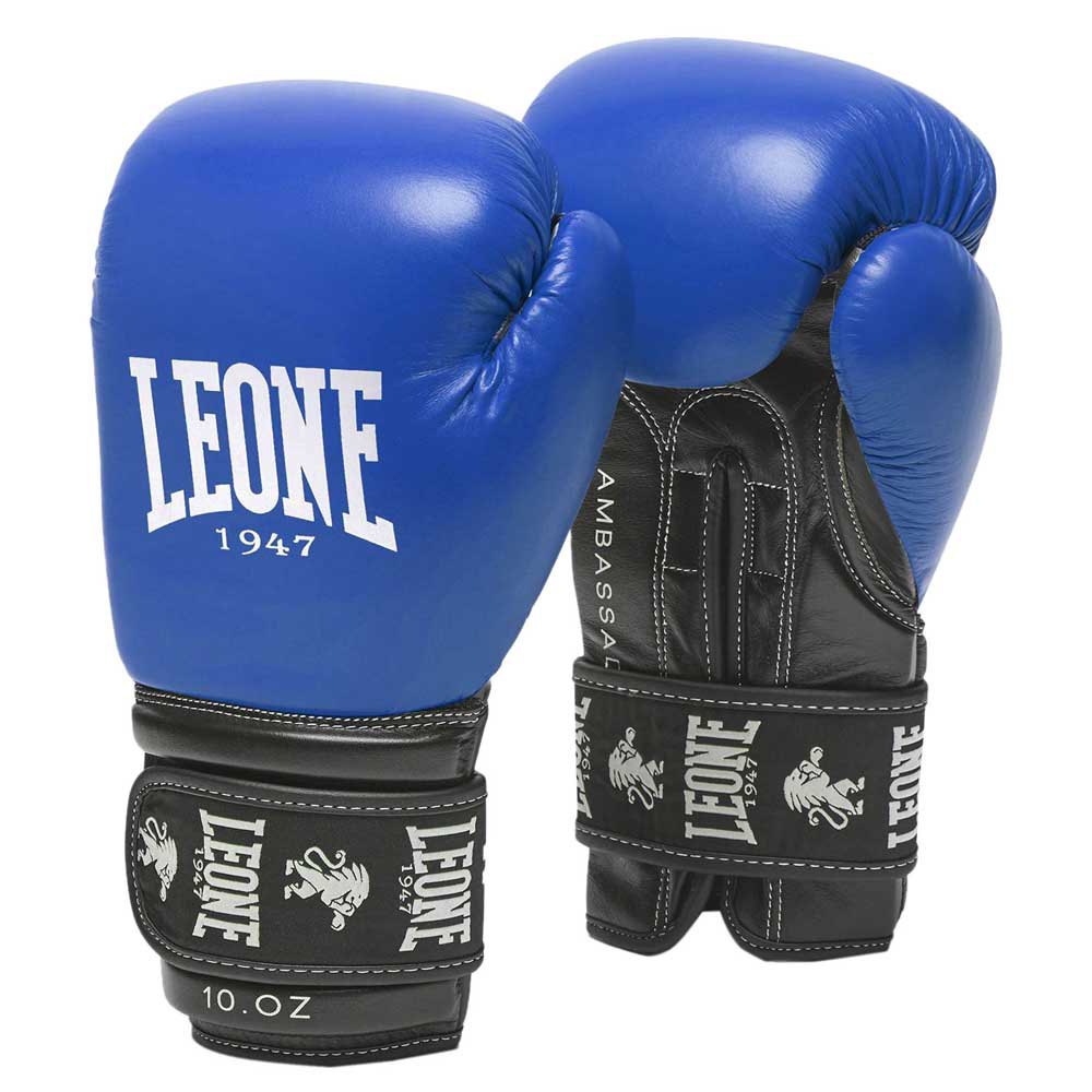 leone1947 ambassador combat gloves bleu,noir 10 oz