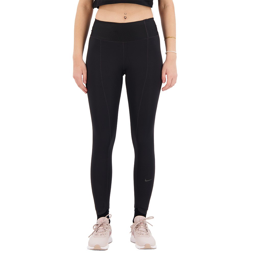 nike one luxe icon clash cropped 3/4 tights noir l femme