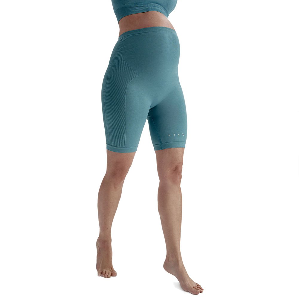 born living yoga mommy biker seamless short leggings bleu s femme