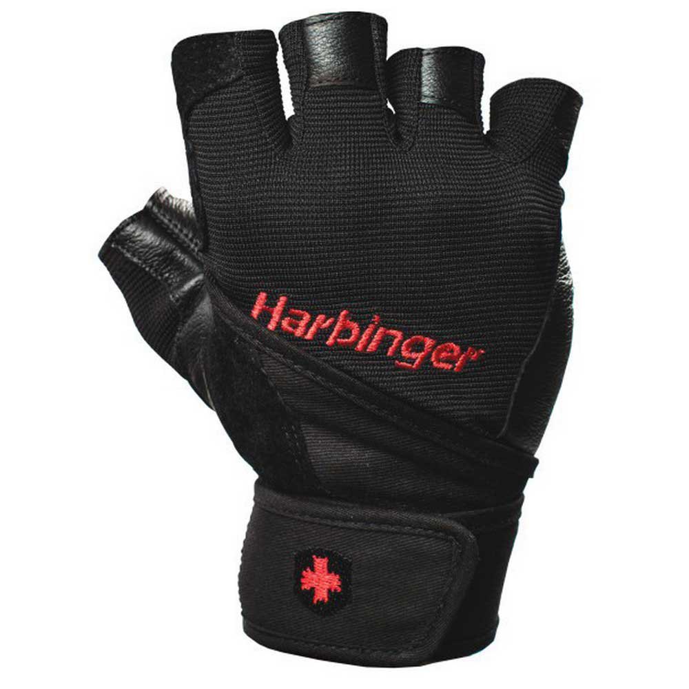 harbinger pro wristwrap short gloves noir m
