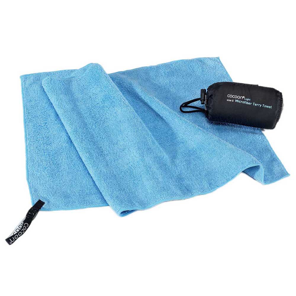 cocoon microfiber light towel bleu 90 x 50 cm