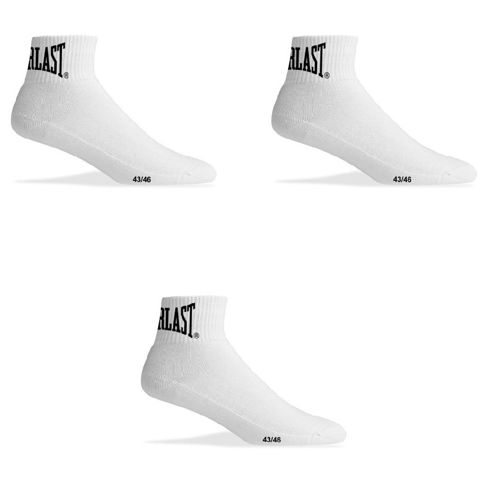everlast short socks 3 pairs blanc eu 43-46 homme