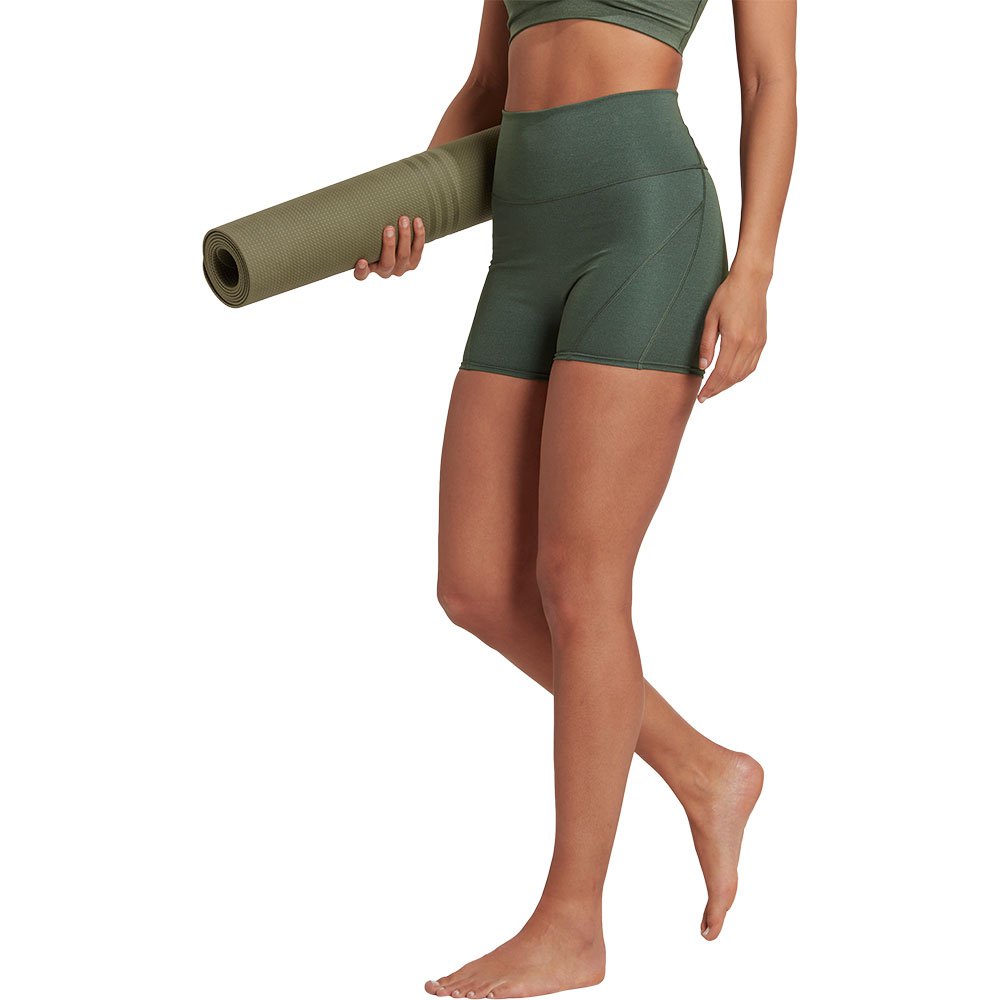 adidas yoga studio luxe fire super-high-waisted short leggings vert m femme