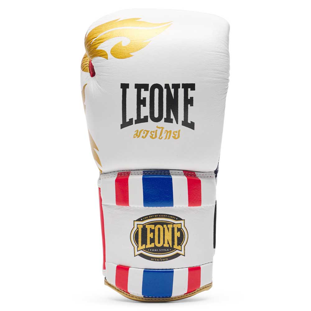 leone1947 thai style artificial leather boxing gloves blanc 16 oz