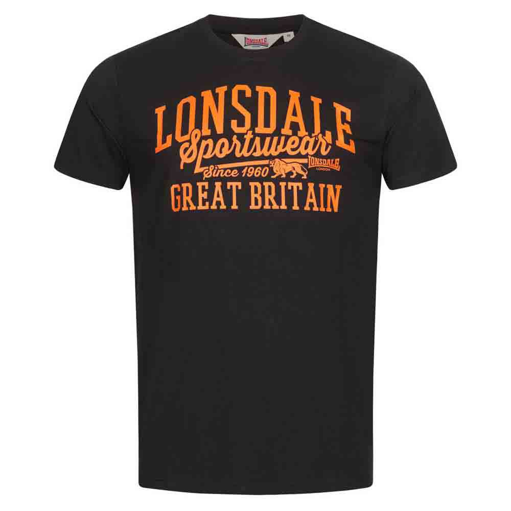 lonsdale dervaig short sleeve t-shirt noir s homme