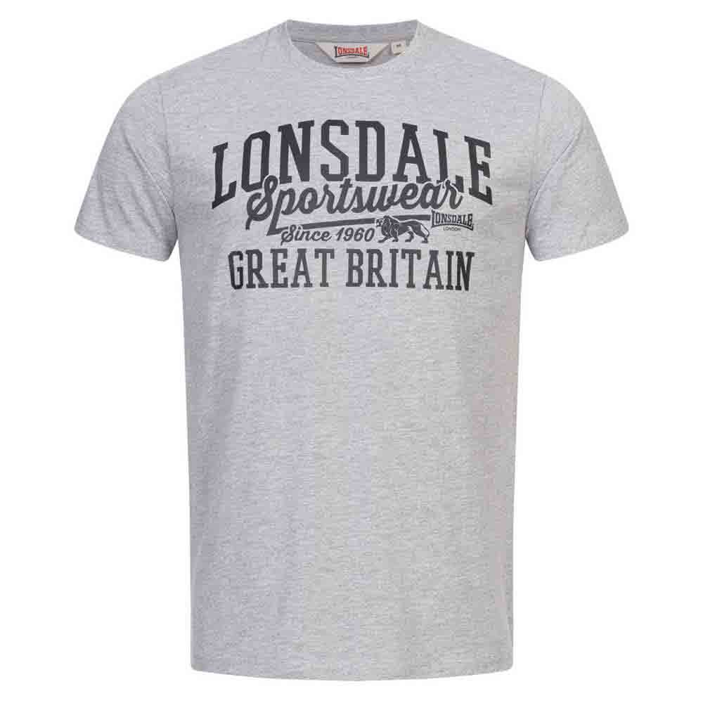 lonsdale dervaig short sleeve t-shirt gris 2xl homme