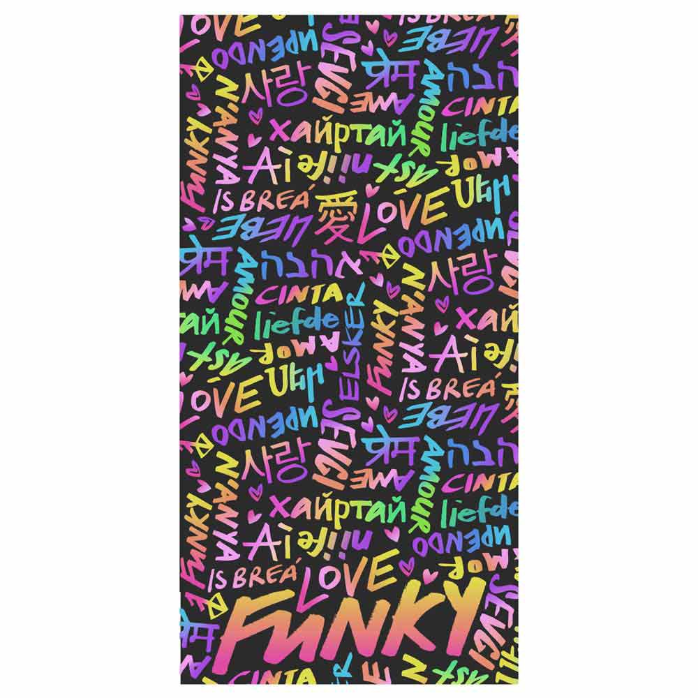 funky trunks cotton love funky towel noir 80x160 cm