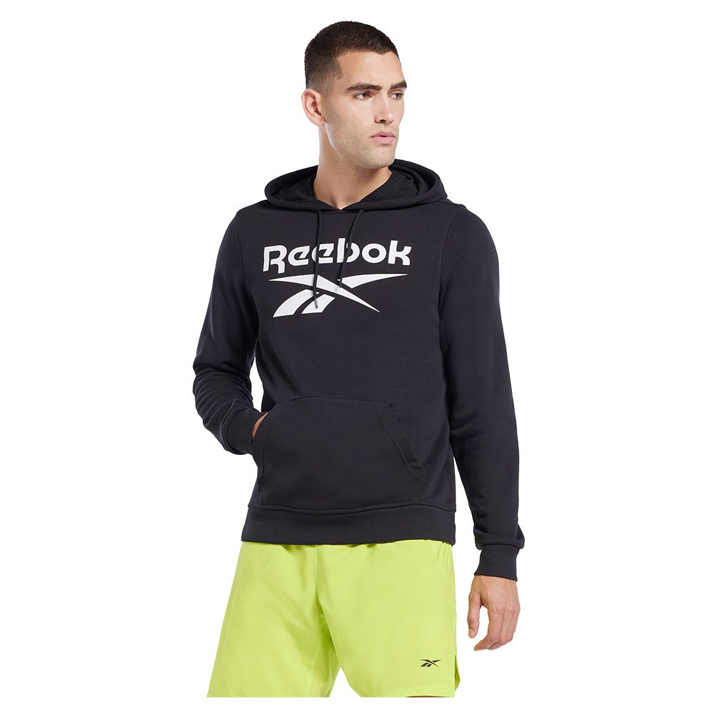reebok identity french terry vector pullover sweatshirt noir s homme