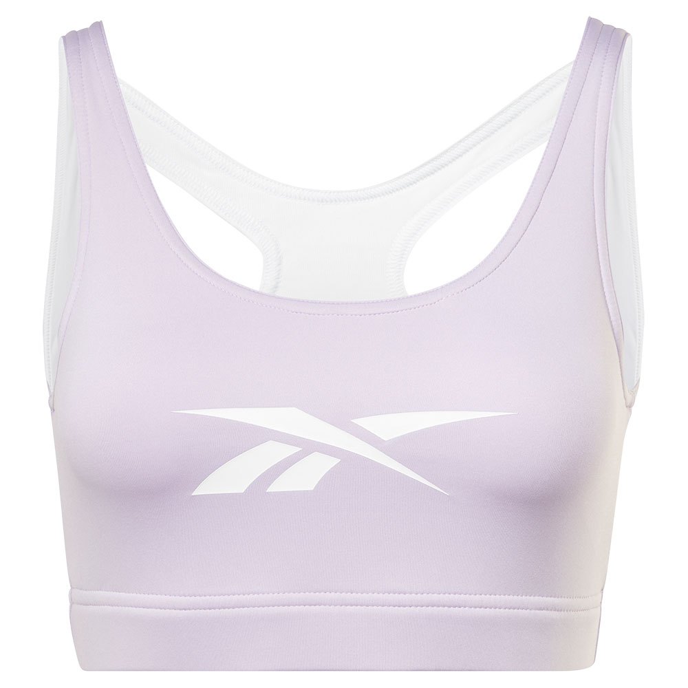 reebok workout ready sports bra violet s femme