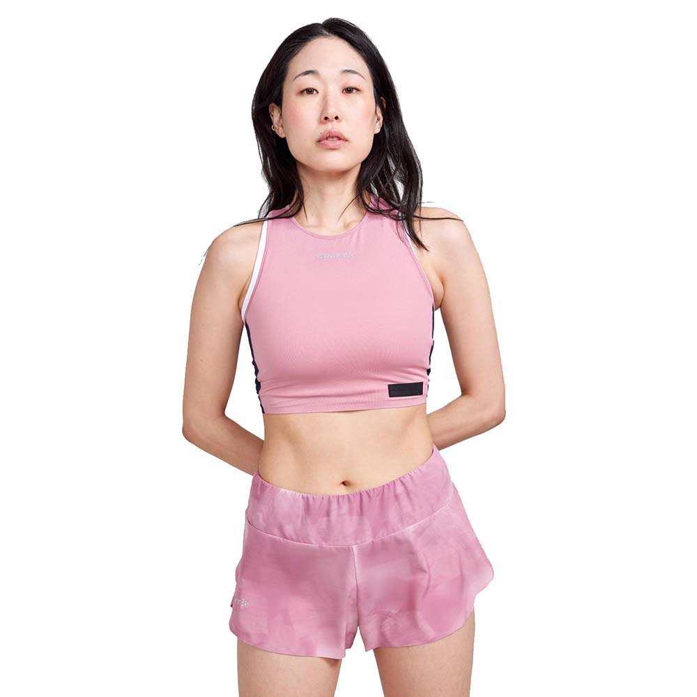 craft pro hypervent cropped sports top rose xs femme