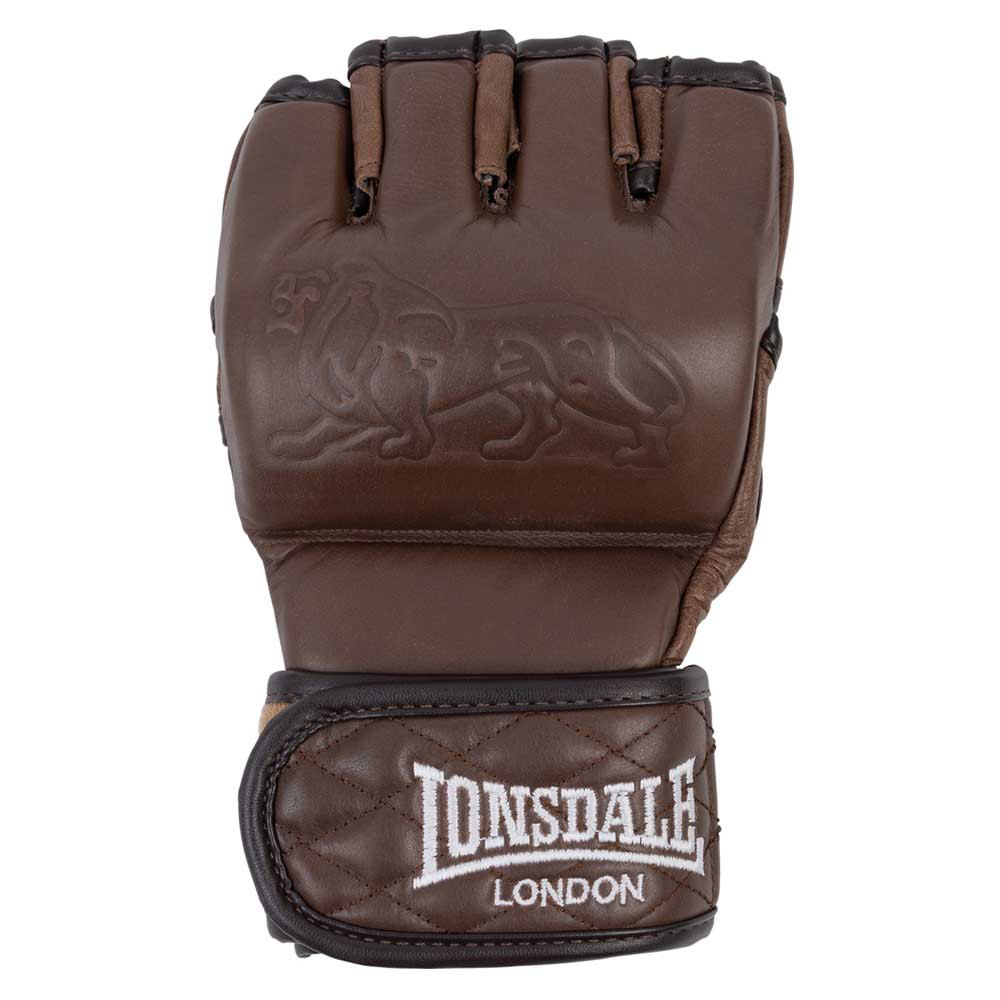 lonsdale vintage mma gloves mma leather combat glove marron l-xl