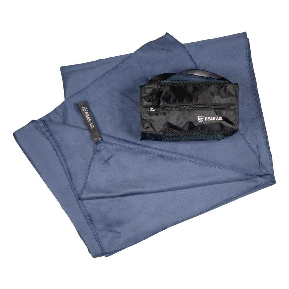 gear aid quick dry microfiber towel bleu 90 x 157 cm