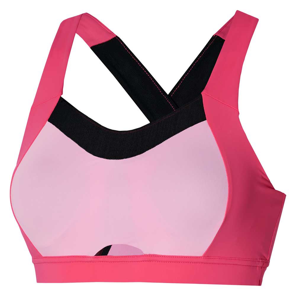 mizuno sports top high support rose s femme