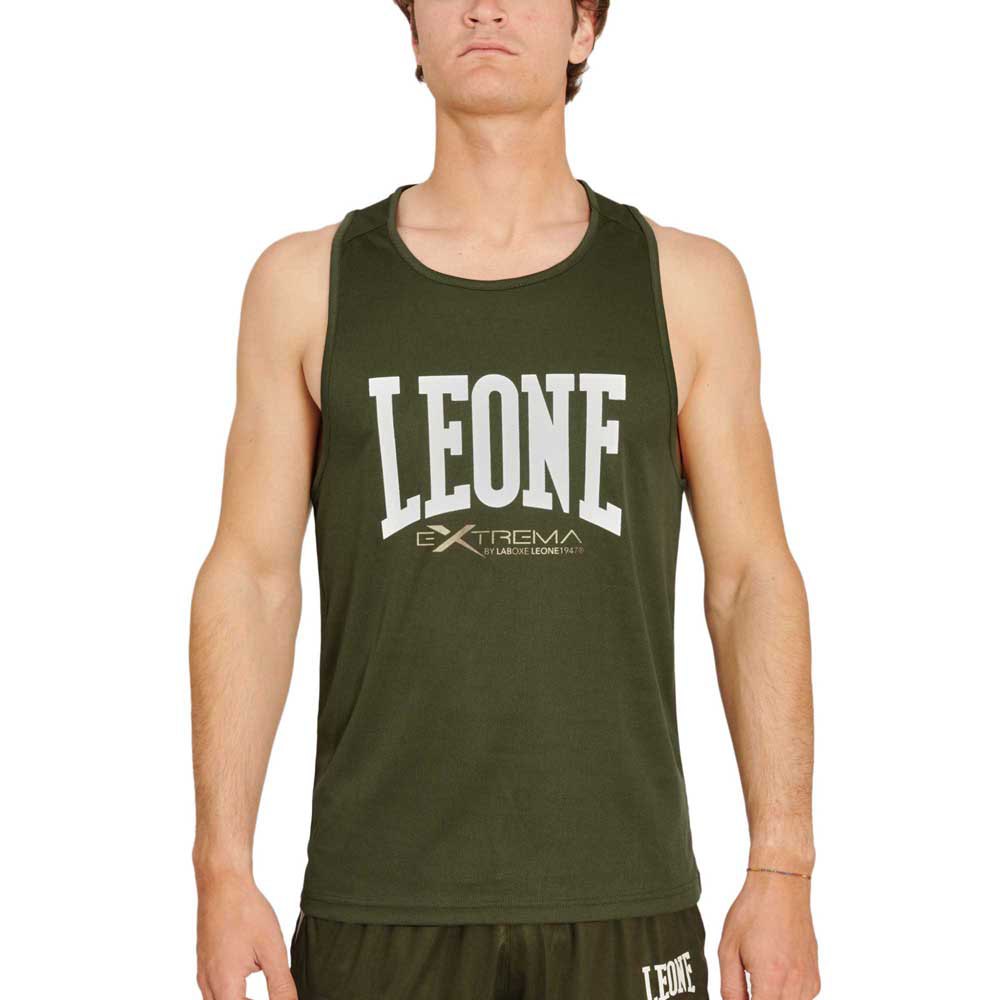 leone1947 logo sleeveless t-shirt vert xl homme