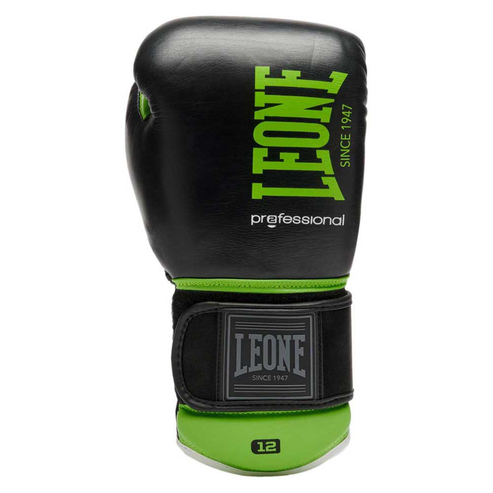 leone1947 professional 2 artificial leather boxing gloves noir 10 oz