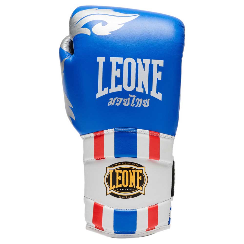 leone1947 thai style artificial leather boxing gloves bleu 14 oz