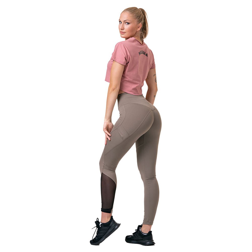 nebbia fit & smart high waist 572 leggings beige xs femme