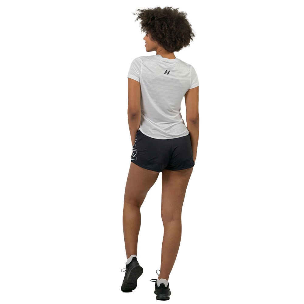 nebbia fit activewear “airy” with reflective logo 438 short sleeve t-shirt gris m femme