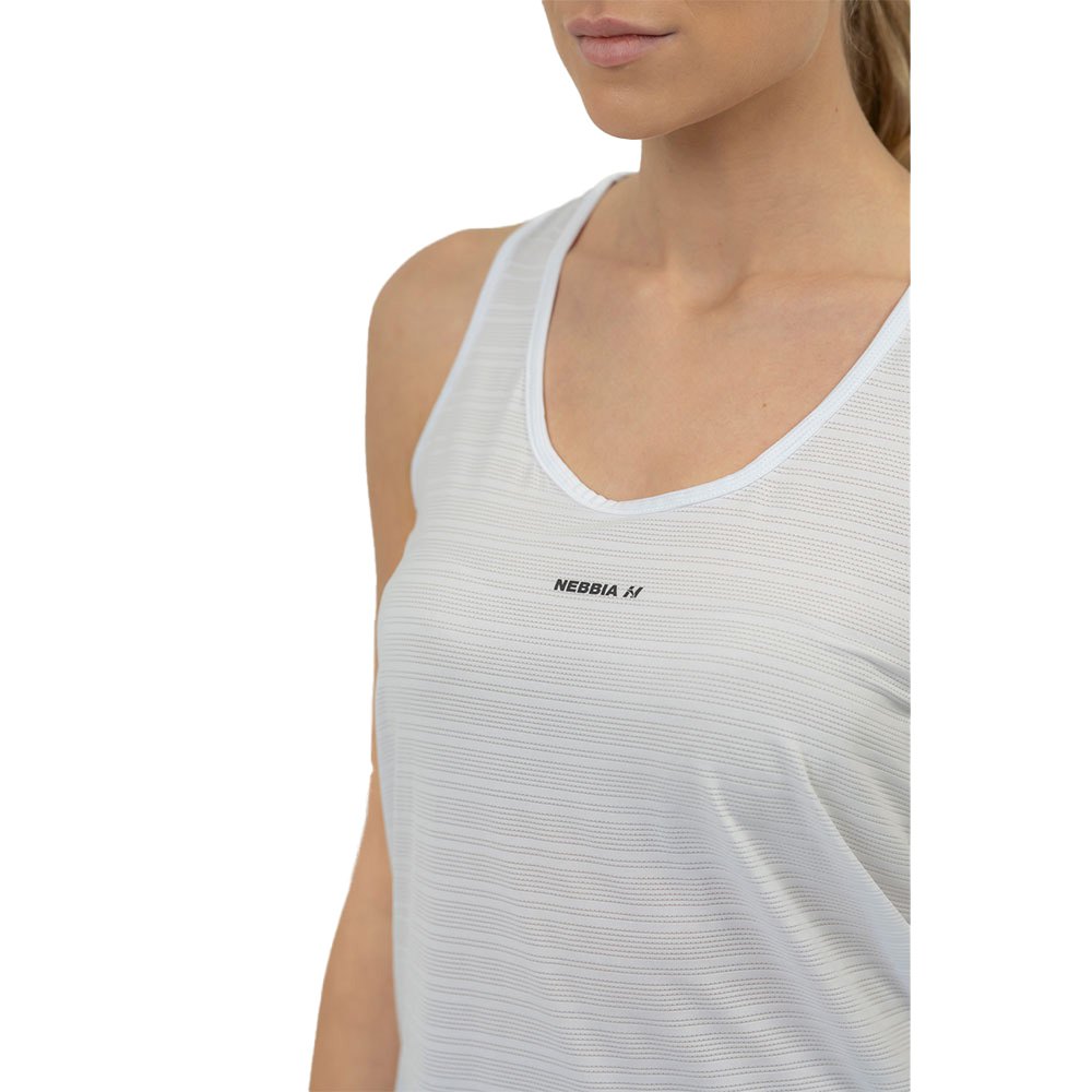 nebbia fit activewear “airy” with reflective logo 439 sleeveless t-shirt gris xs femme
