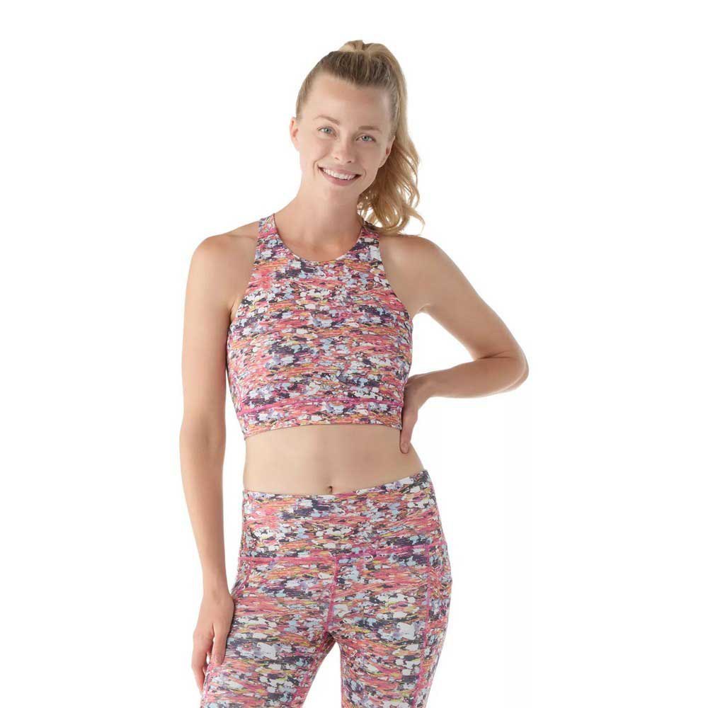 smartwool active sports top high support rose l femme