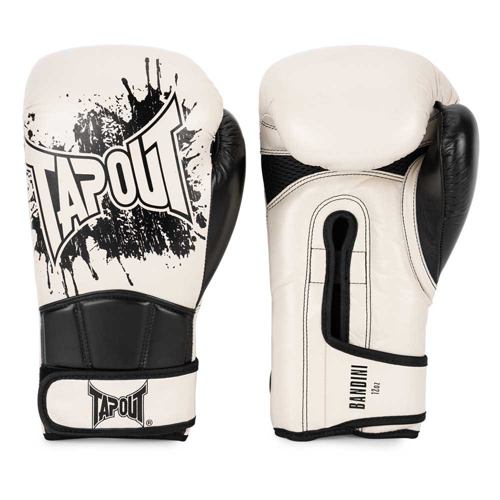 tapout bandini leather boxing gloves beige 10 oz