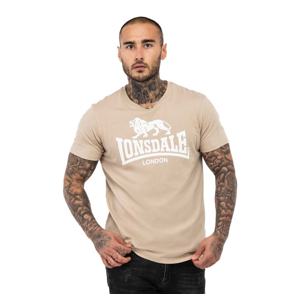 lonsdale st. erney short sleeve t-shirt beige 3xl homme