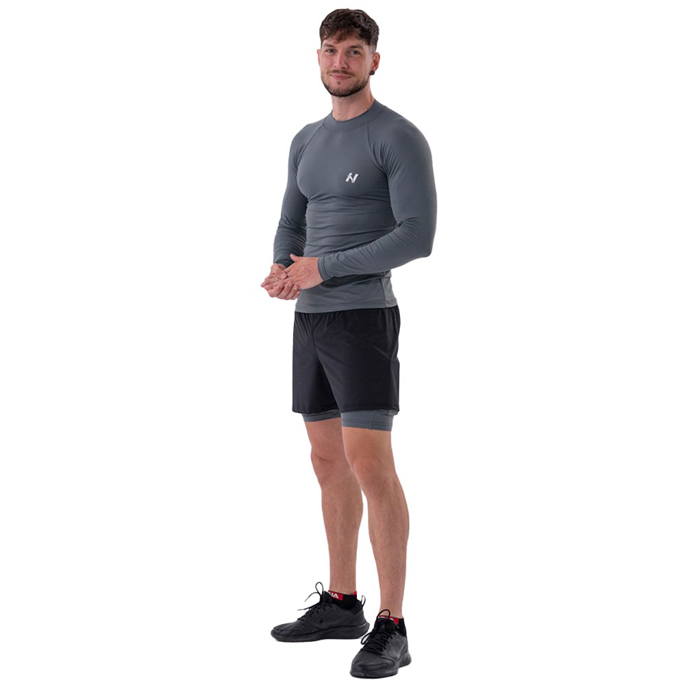 nebbia functional active 328 long sleeve t-shirt gris m homme