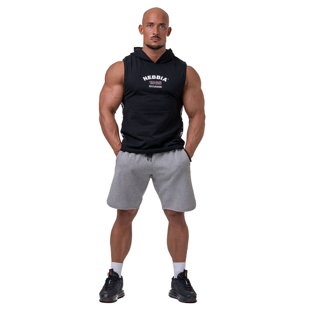 nebbia legend-approved hoodie 191 sleeveless t-shirt noir l homme