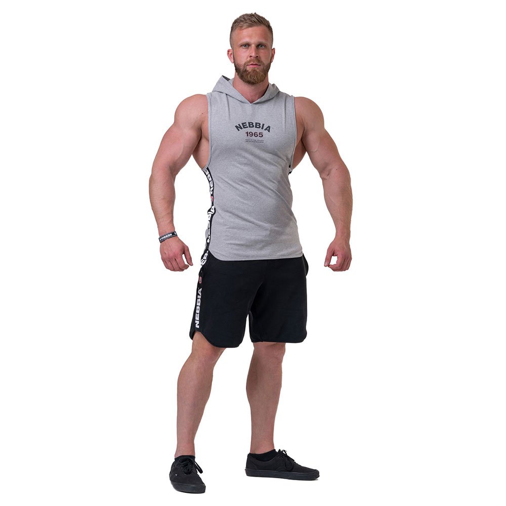 nebbia legend-approved hoodie 191 sleeveless t-shirt gris m homme