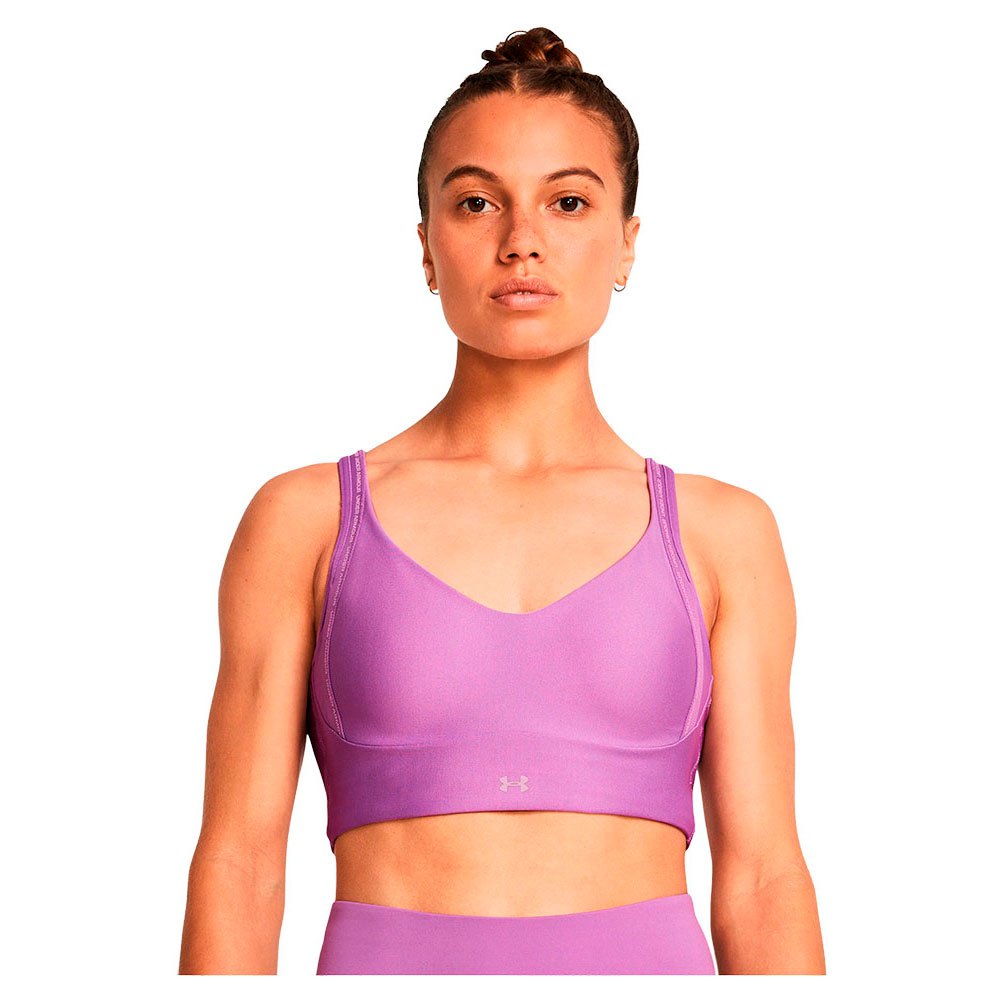 under armour infinity 2.0 strappy sports top low support violet xs / a-c femme