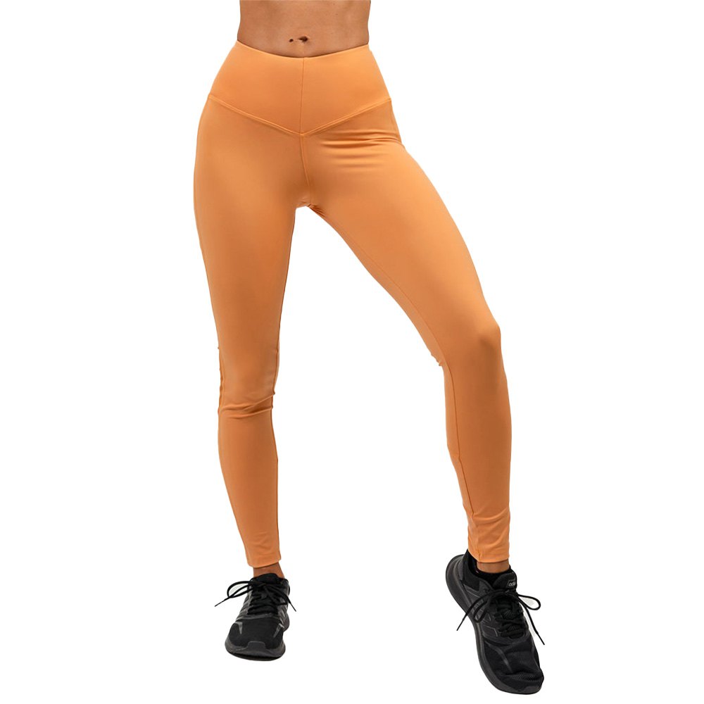 nebbia mesh performance leggings high waist orange s femme