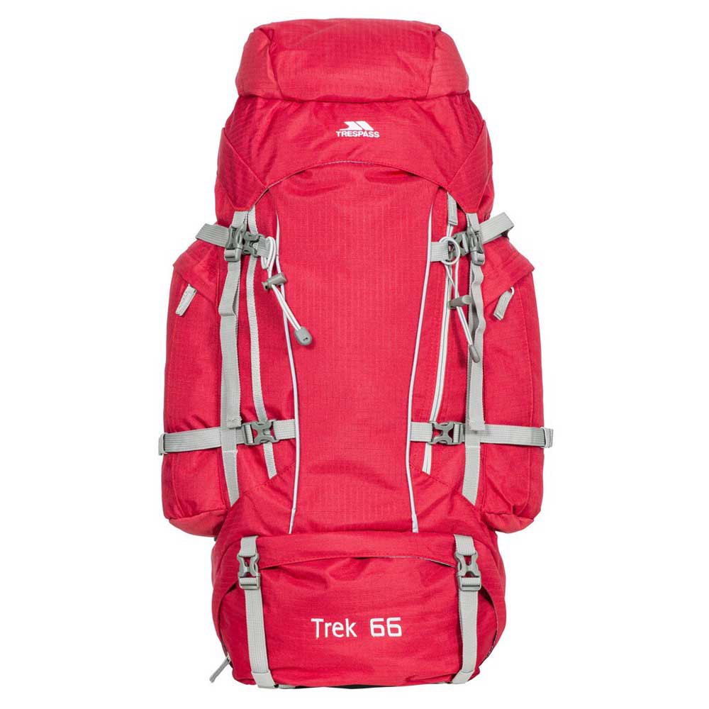 trespass trek 66l backpack rouge
