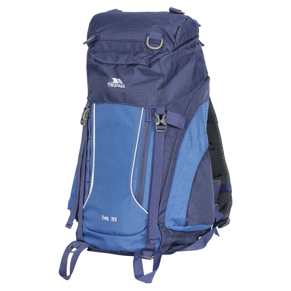 trespass trek 33l backpack bleu